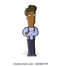 cartoon unimpressed man