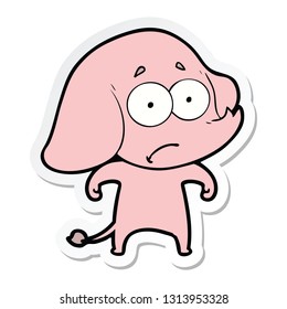 cartoon unsure elephant