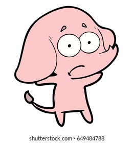 cartoon unsure elephant