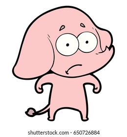 cartoon unsure elephant