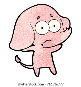 cartoon unsure elephant