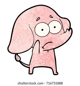 cartoon unsure elephant