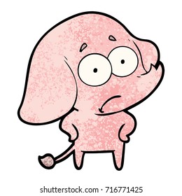 cartoon unsure elephant