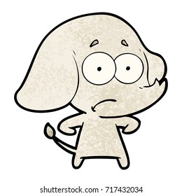 cartoon unsure elephant