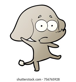 cartoon unsure elephant
