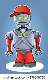 Cartoon urban robot