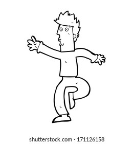 cartoon urgent man