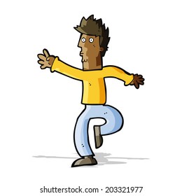 caricatura de un hombre urgente