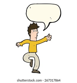 cartoon urgent man with speech bubble