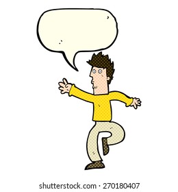 cartoon urgent man with speech bubble