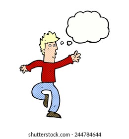cartoon urgent man with thought bubble
