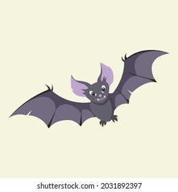 Cartoon-Vampirschläger. Handgezeichnete Vektorgrafik einzeln auf Hintergrund.