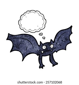 murciélago de vampiros con burbuja de pensamientos