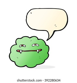 Cartoon-Vampirwolke mit Sprachblase