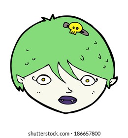 cara de vampiro de dibujos animados