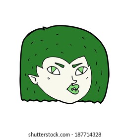 desenho animado rosto de vampiro
