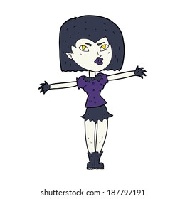 chica vampiro de dibujos animados