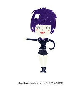 cartoon vampire girl giving thumbs up sign