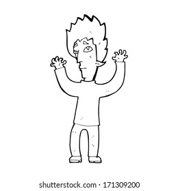cartoon vampire giving up