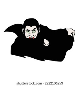 cartoon vampire hand draw vector