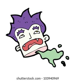cabeza de vampiro de dibujos animados