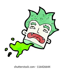 cartoon vampire head