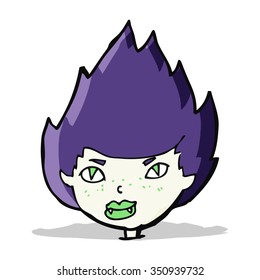 cartoon vampire head