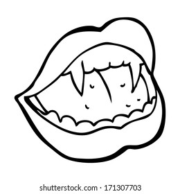 labios de vampiros de dibujos animados