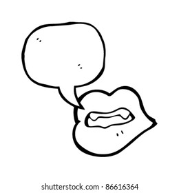 labios de vampiros de dibujos animados