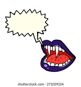 Cartoon Vampirmblase mit Sprachblase