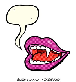 Cartoon Vampirmblase mit Sprachblase