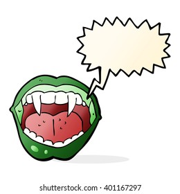 Cartoon Vampirmblase mit Sprachblase