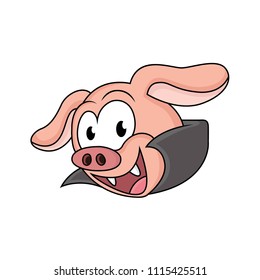 cartoon vampire pig