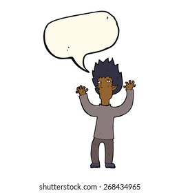 cartoon vampire with speech bubble