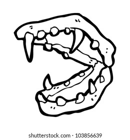 dientes de vampiro de dibujos animados