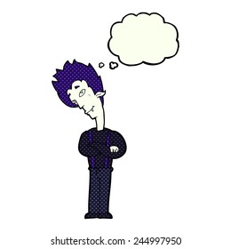 cartoon vampire thinking