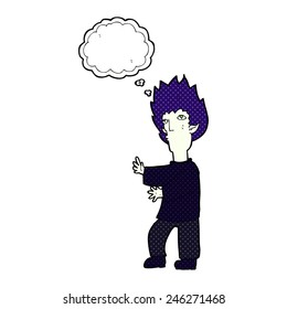 Cartoon-Vampir mit Denkblase