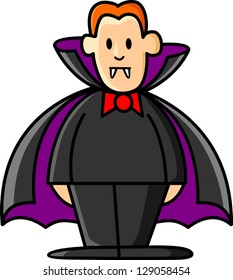 Cartoon vampire. Vector illustration