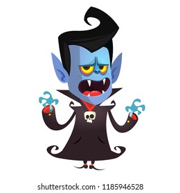 Cartoon vampire. Vector illustration with simple gradients. 