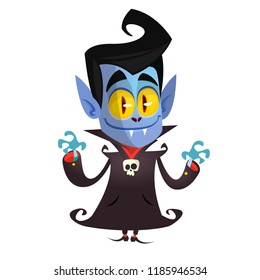 Cartoon vampire. Vector illustration with simple gradients. 