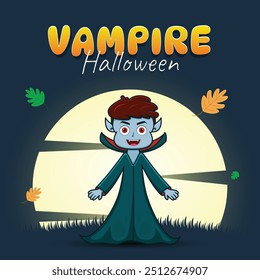 ein Cartoon eines Vampirs mit dem Wort Vampirhalloween darauf