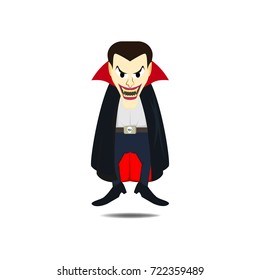 cartoon vampires on a white background. Halloween. Vector illustration