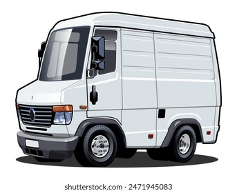 Cartoon van isolated on white background. Available EPS-10 vector format with transparency effects for one-click recolor