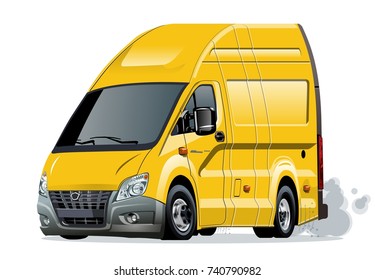Cartoon van isolated on white background. Available EPS-10 vector format separated by groups and layers for easy edit