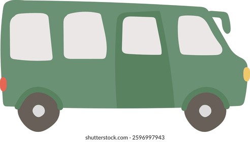 Cartoon Van Vehicle Vector Illustration
