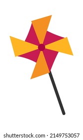 Cartoon vane toy. Vector illustration