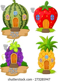 cartoon variety of home fruit