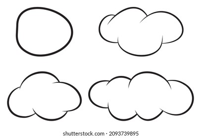 Cartoon Various Animals Dung Set outline