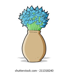 cartoon vase of flowers