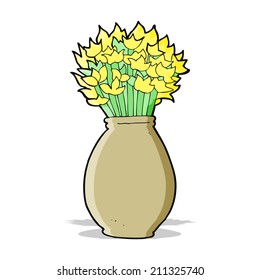 cartoon vase of flowers